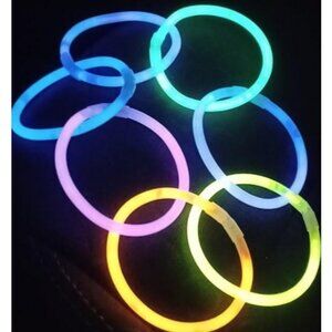 144 Pcs Glow Sticks Bulk 8" Bracelets Necklaces, Glow in the Dark Neon